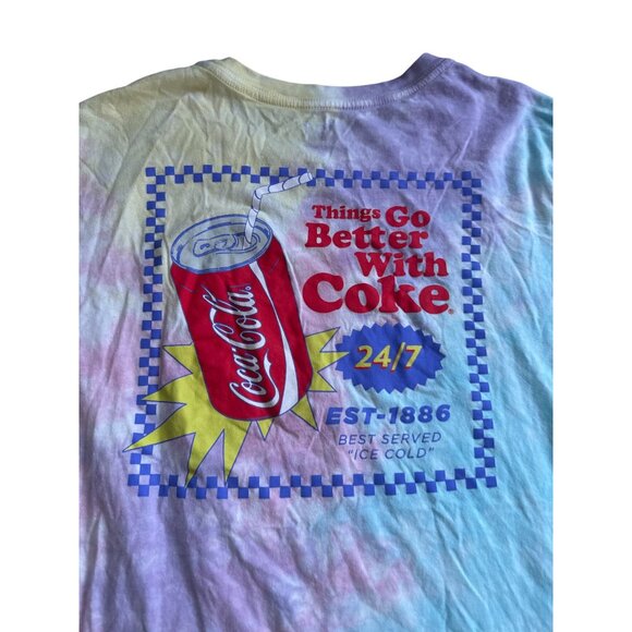 COCA COLA Women's Tie Dye Enjoy T Shirt Size Large - Picture 5 of 7